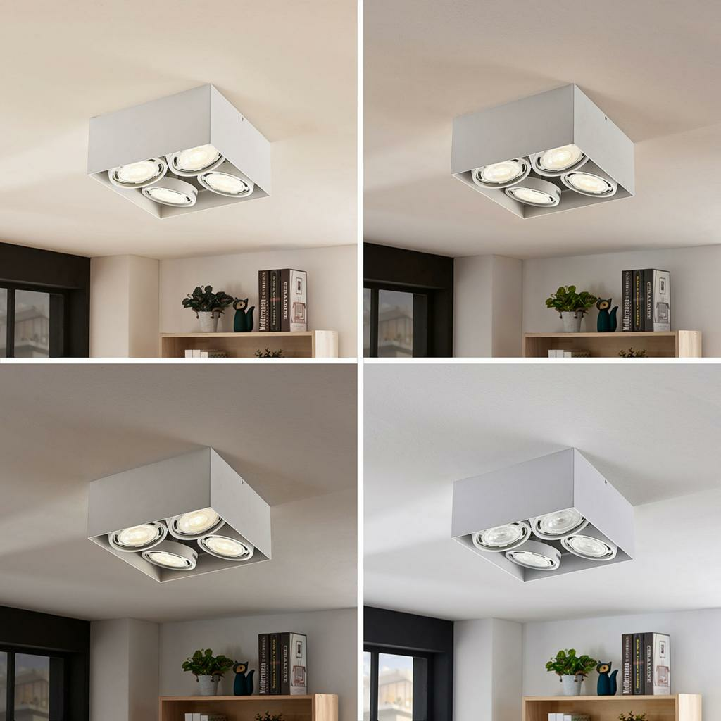 Arcchio LED-Downlight Deckenlampe Lampe Leuchte Rosalie dimmbar eckig 4-fl. weiß