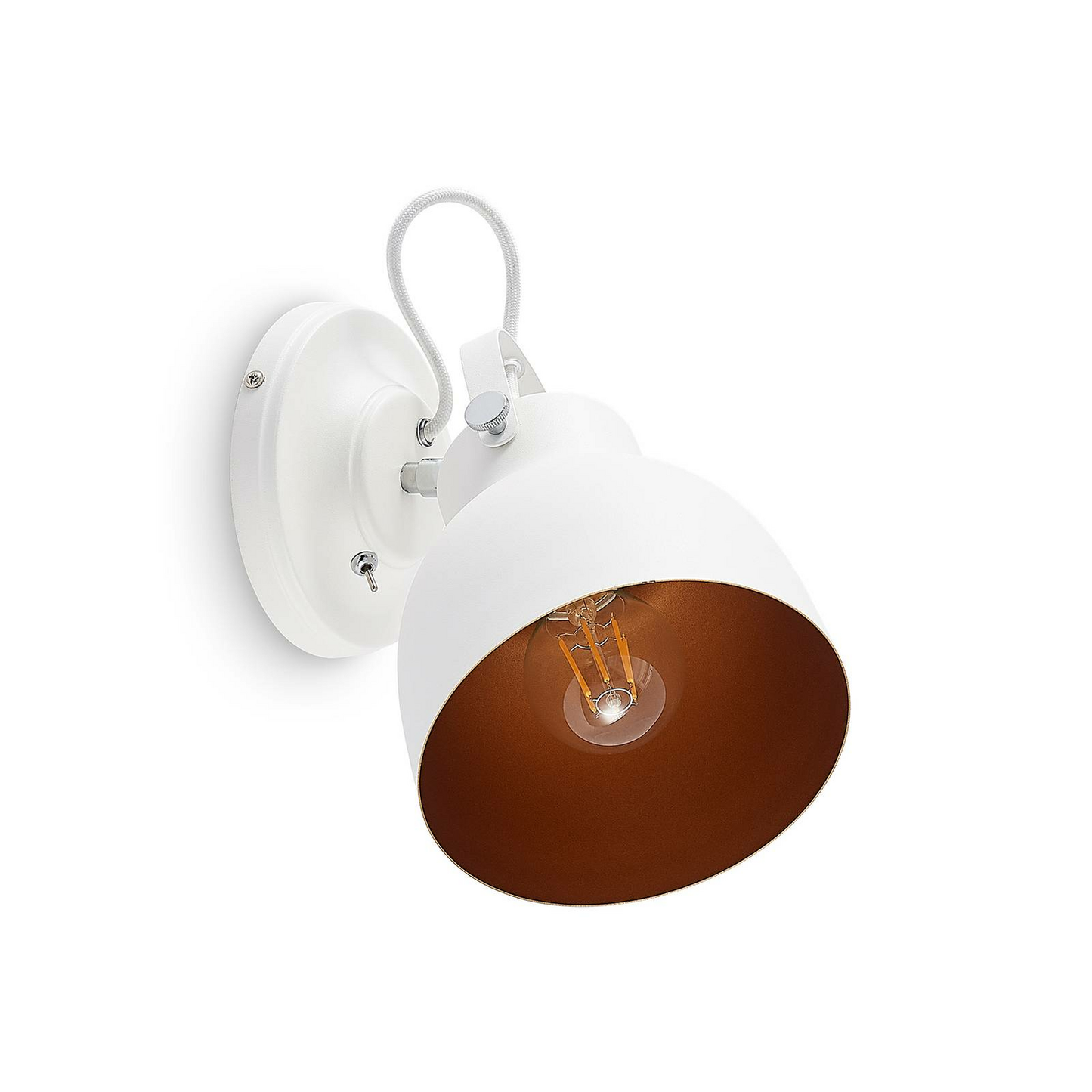Lindby Adirta Metallwandleuchte Wandleuchte Wandleuchte Lampe Leuchte E27 Weiß