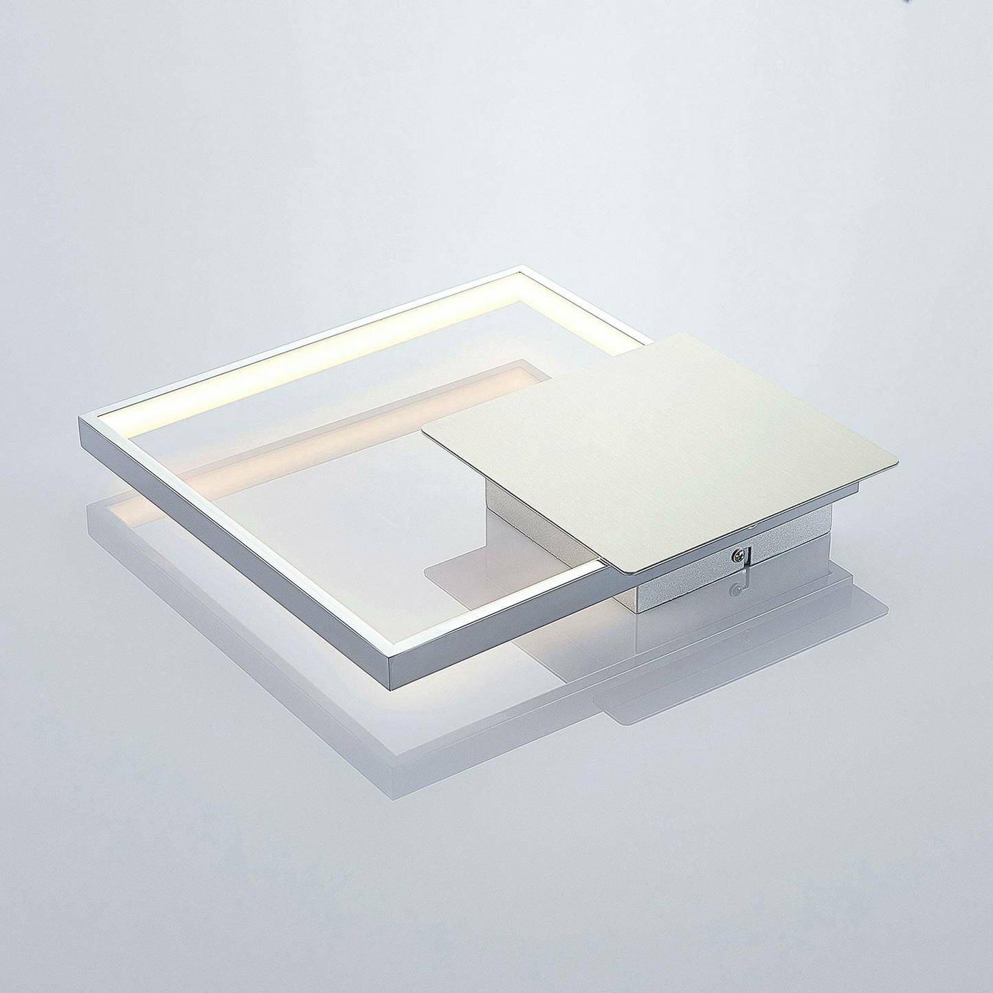 Lindby LED-Wandlampe Anays Wandleuchte Lampe Leuchte eckig 32 cm 11,2 W chrom