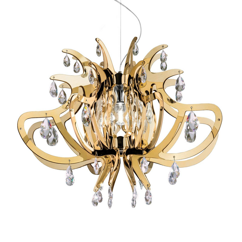 Slamp Lillibet Designer-Pendelleuchte Hängelampe Kronleuchter Lampe E27 golden