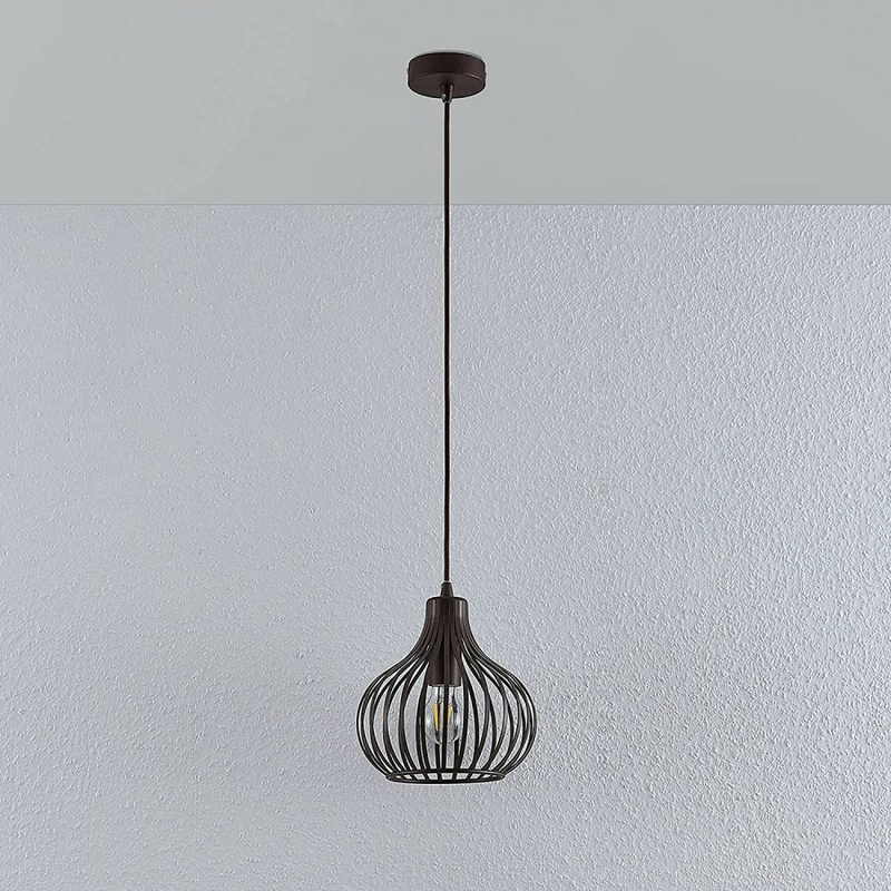Lindby Frances Hängeleuchte Leuchte Lampe Hängeleuchte Esszimmerlampe braun 1-fl