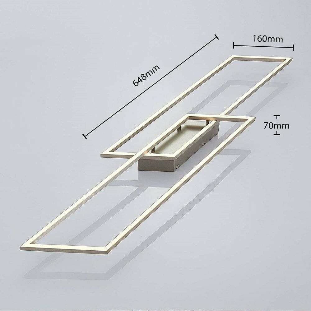 Lucande LED-Deckenlampe Quadra Deckenleuchte Lampe dimmbar 2-flg 113,2 cm 1244