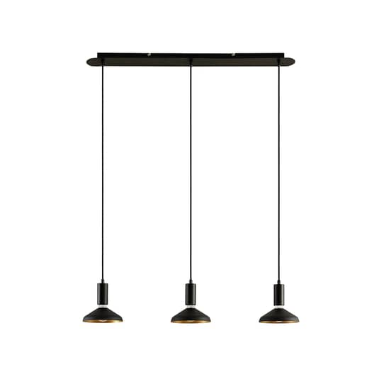 Arcchio Jaika Pendellampe Pendelleuchte Deckenlampe Hängelampe schwarz 3-flg E27