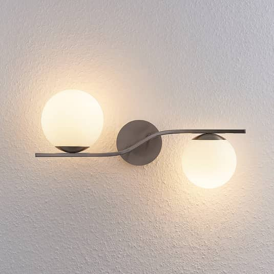Lindby Avalyn Wandleuchte Wandleuchte Lampe Leuchte Flurleuchte E14 weiß nickel