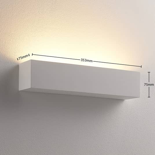 Lindby Santino Wandleuchte Wandlampe Flurleuchte Leuchte Lampe 35 cm Gips weiß