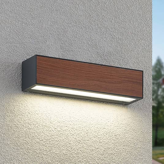 Arcchio Lengo LED-Wandlampe Wandleuchte Lampe Leuchte CCT 25cm 1-fl. Holz