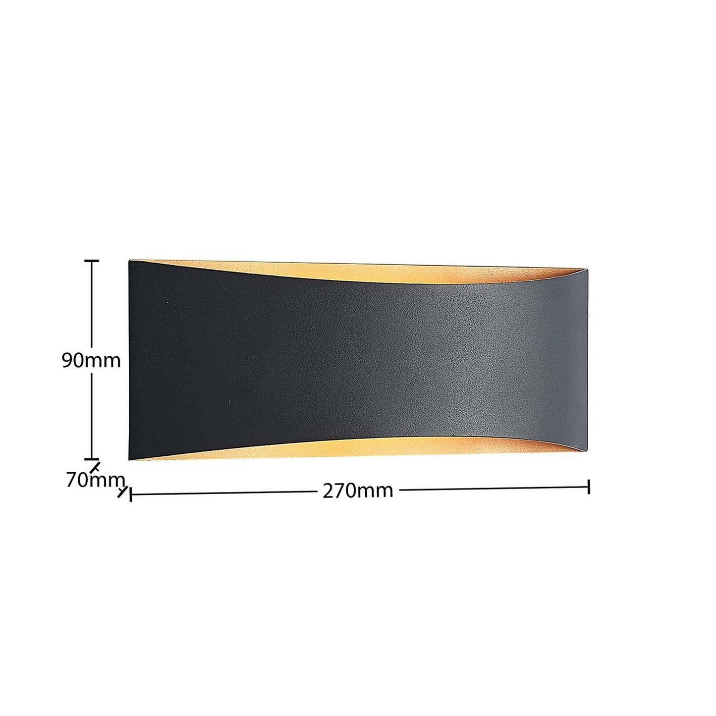 Arcchio Danta LED-Wandlampe Wandleuchte Wandlicht Leuchte Lampe schwarz gold671