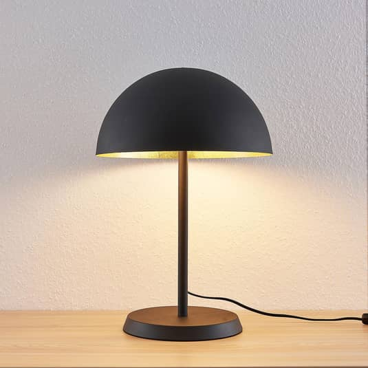 Lindby Tischleuchte Idalene Schreibtischlampe Bürolampe E27 Metall schwarz-g155