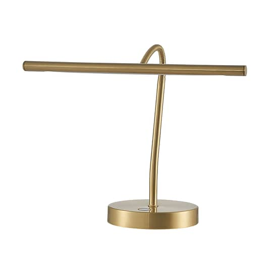 Lindby Nikali LED-Schreibtischlampe Bürotischlampe Tischlampe LED messing matt