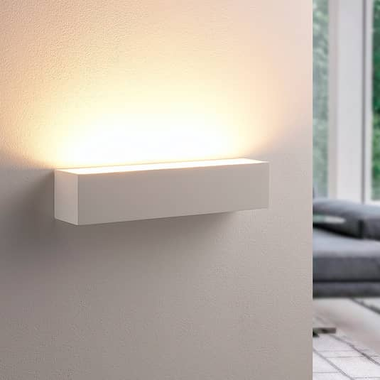 Lindby Santino Wandleuchte Wandlampe Flurleuchte Leuchte Lampe 35 cm Gips weiß