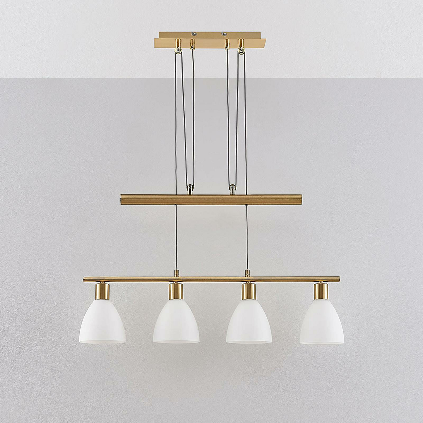 Lindby Esszimmer-Hängelampe Simeon Hängeleuchte Lampe Leuchte E14 messing m573