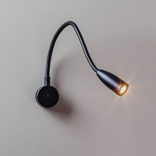 LEDS-C4 Bed LED-Wandleuchte Wandleuchte Lampe Leuchte Leselampe LED rund schwarz