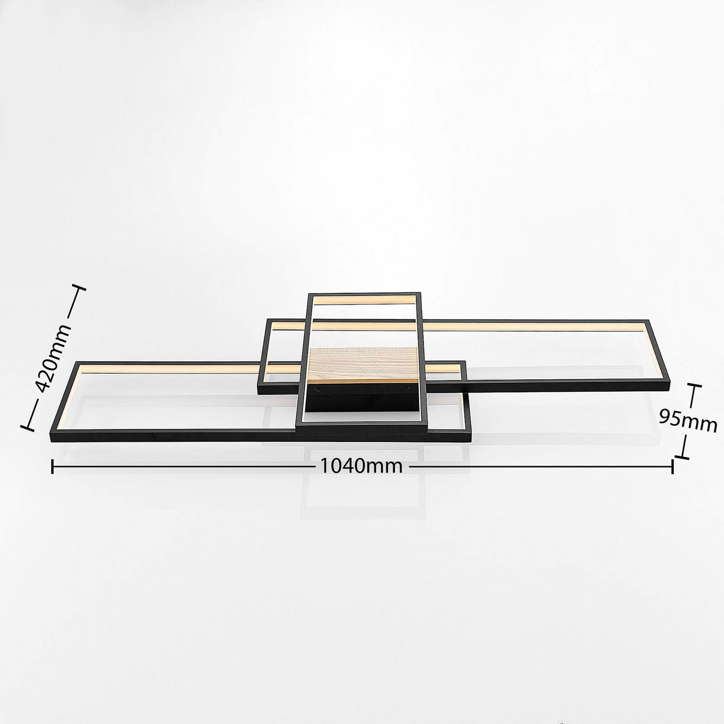 Lindby Emiljan LED-Deckenlampe Deckenlampe Lampe Leuchte 35 W Alu schwarz matt