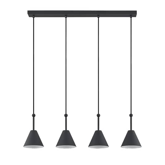 Lucande Phina Hängeleuchte Hängelampe Deckenlampe Deckenleuchte Schwarz 4-fl E27