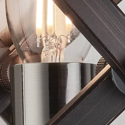 Searchlight Wandleuchte Wandlampe Lampe Leuchte Hoopla zinnfarben braun