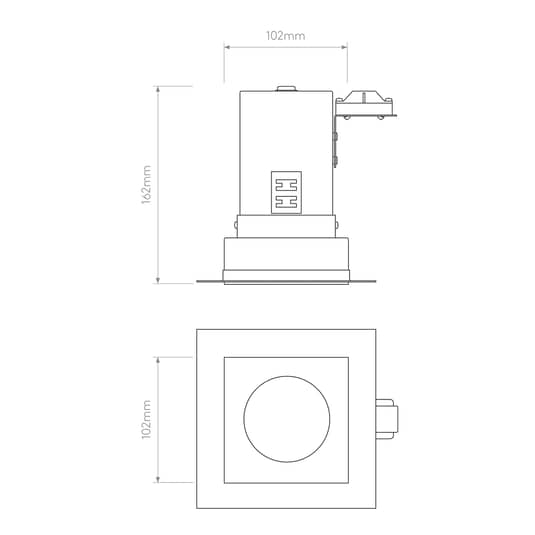 Astro Trimless Square Adjustable Einbauleuchte Einbaulampe Deckenlampe GU10 weiß