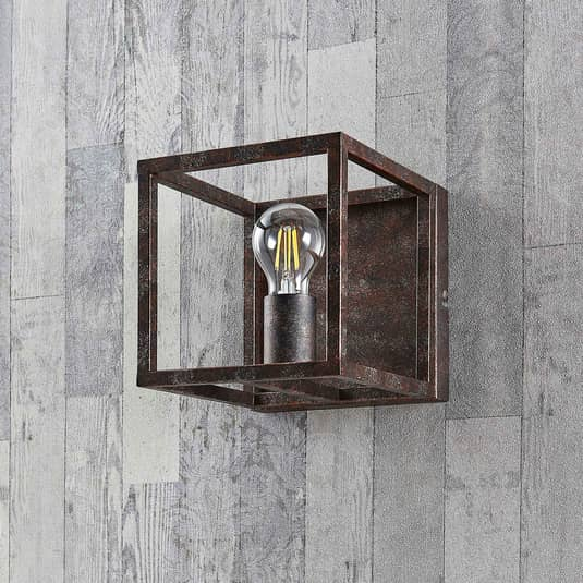 Lindby Rostfarbene Wandleuchte Lampe Leuchte Wandleuchte IP20 Emin aus Metall