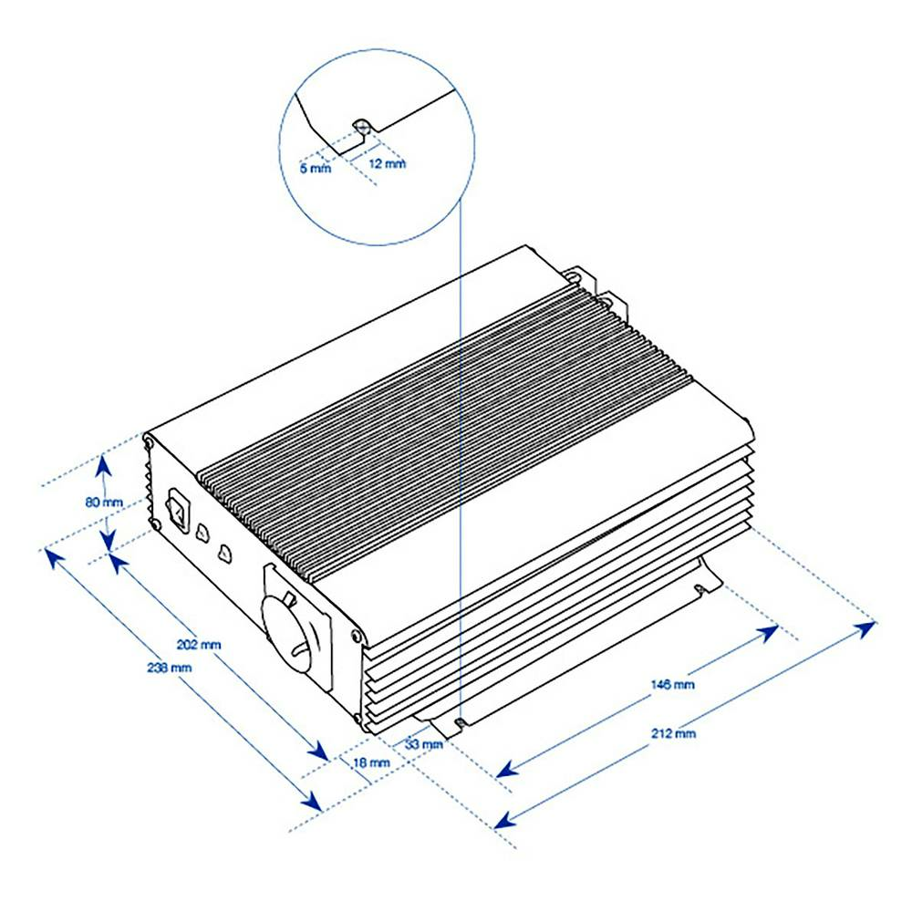 Mascot Wechselrichter Stromwandler Inverter 9986 600 W 12 V/DC 230 V/AC
