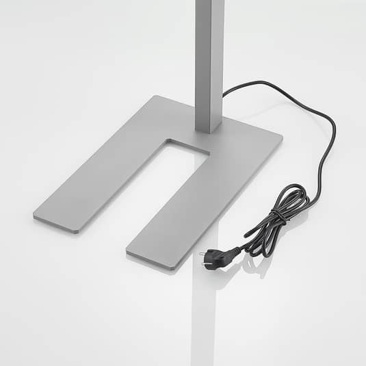 ELC Curina LED-Büro-Stehleuchte Stehlampe Standleuchte Leuchte LED Dimmer silber