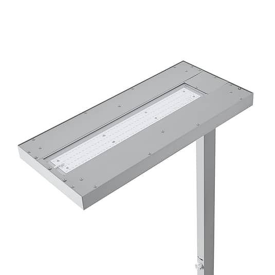 ELC Curina LED-Büro-Stehleuchte Stehlampe Standleuchte Leuchte LED Dimmer silber