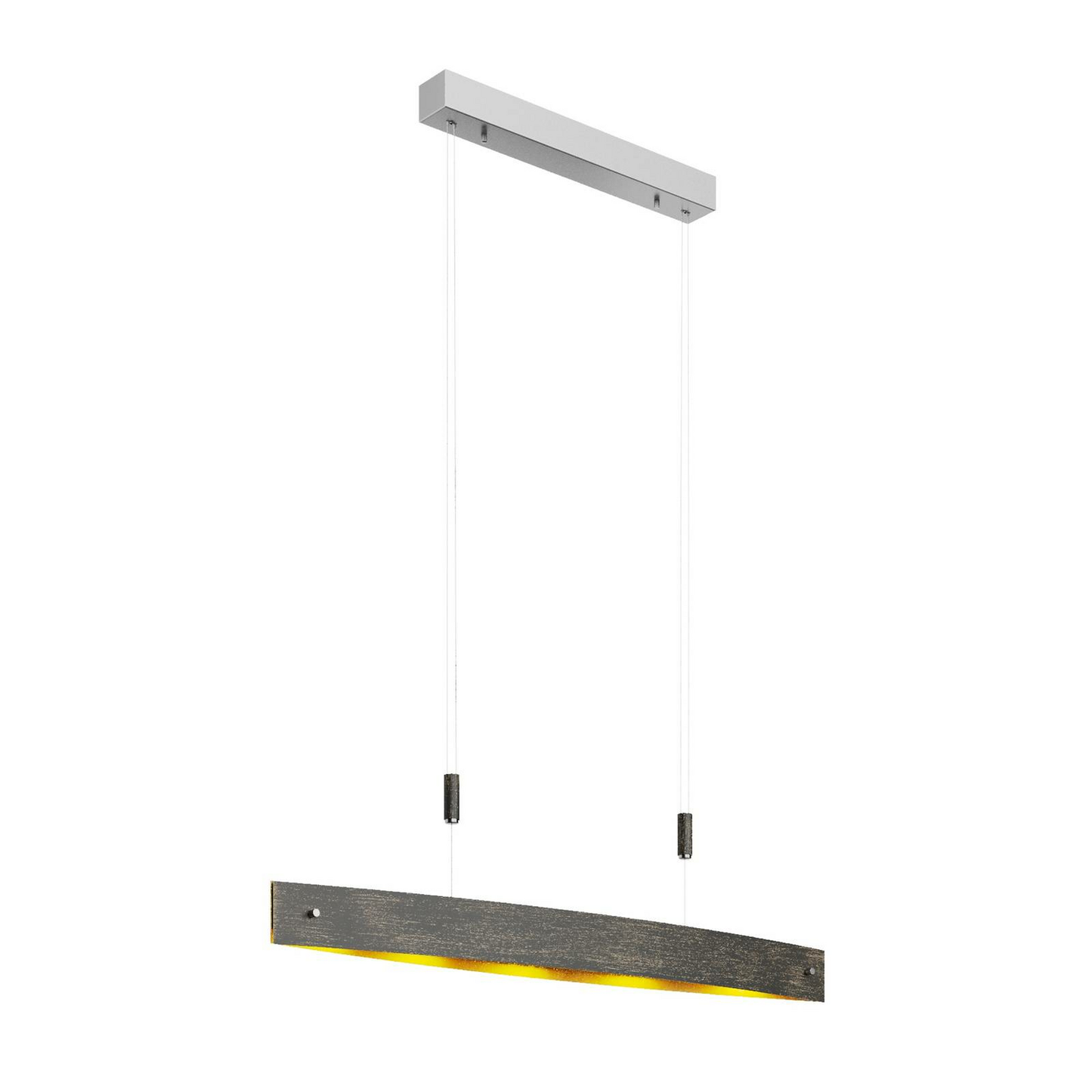 Lucande LED-Hängeleuchte Lio Hängelampe Pendelleuchte dimmbar Schwarz Gold-Dekor