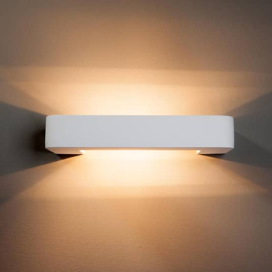 Lindby Bügelförmige Halogen-Wandleuchte Lampe Leuchte Wandlampe Isra aus Gips67