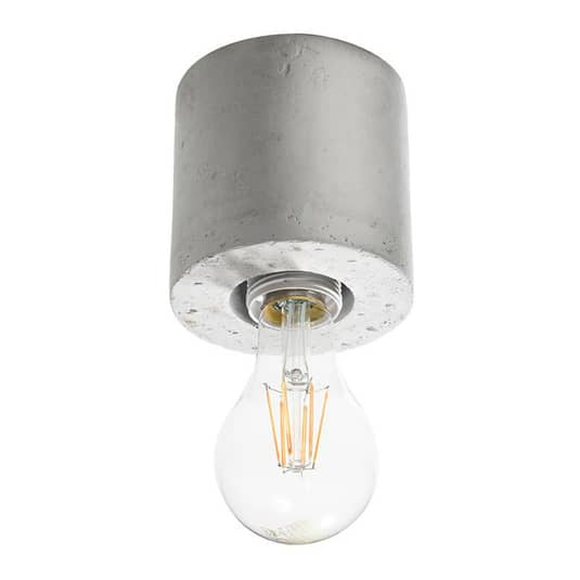 Euluna Deckenlampe Akira Hängelampe Deckenlicht E27 Beton Zylinderform 3 STÜCK