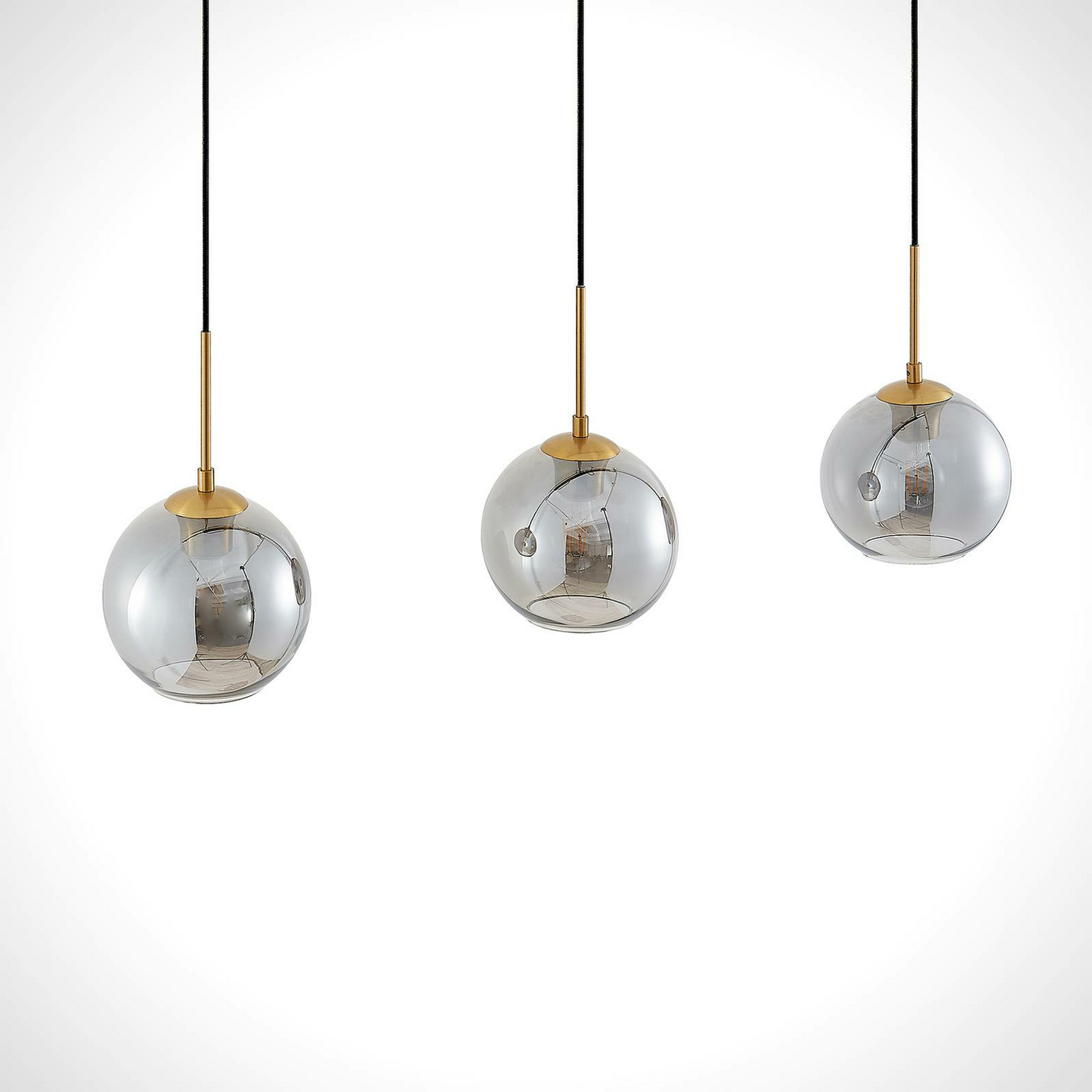 Lindby Hiwana Hängeleuchte Hängelampe Lampe Leuchte 3 Rauchglaskugeln152
