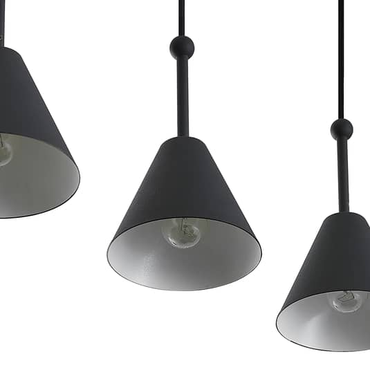 Lucande Phina Hängeleuchte Hängelampe Deckenlampe Deckenleuchte Schwarz 4-fl E27