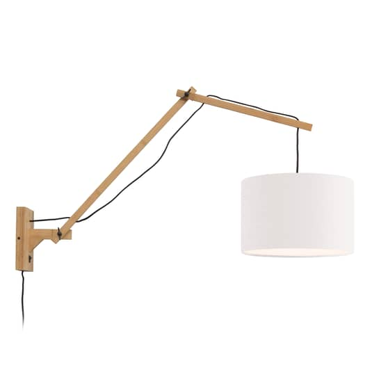 GOOD & MOJO Andes Wandleuchte Wandleuchte Wandlicht E27 verstellbar Ø32cm weiß
