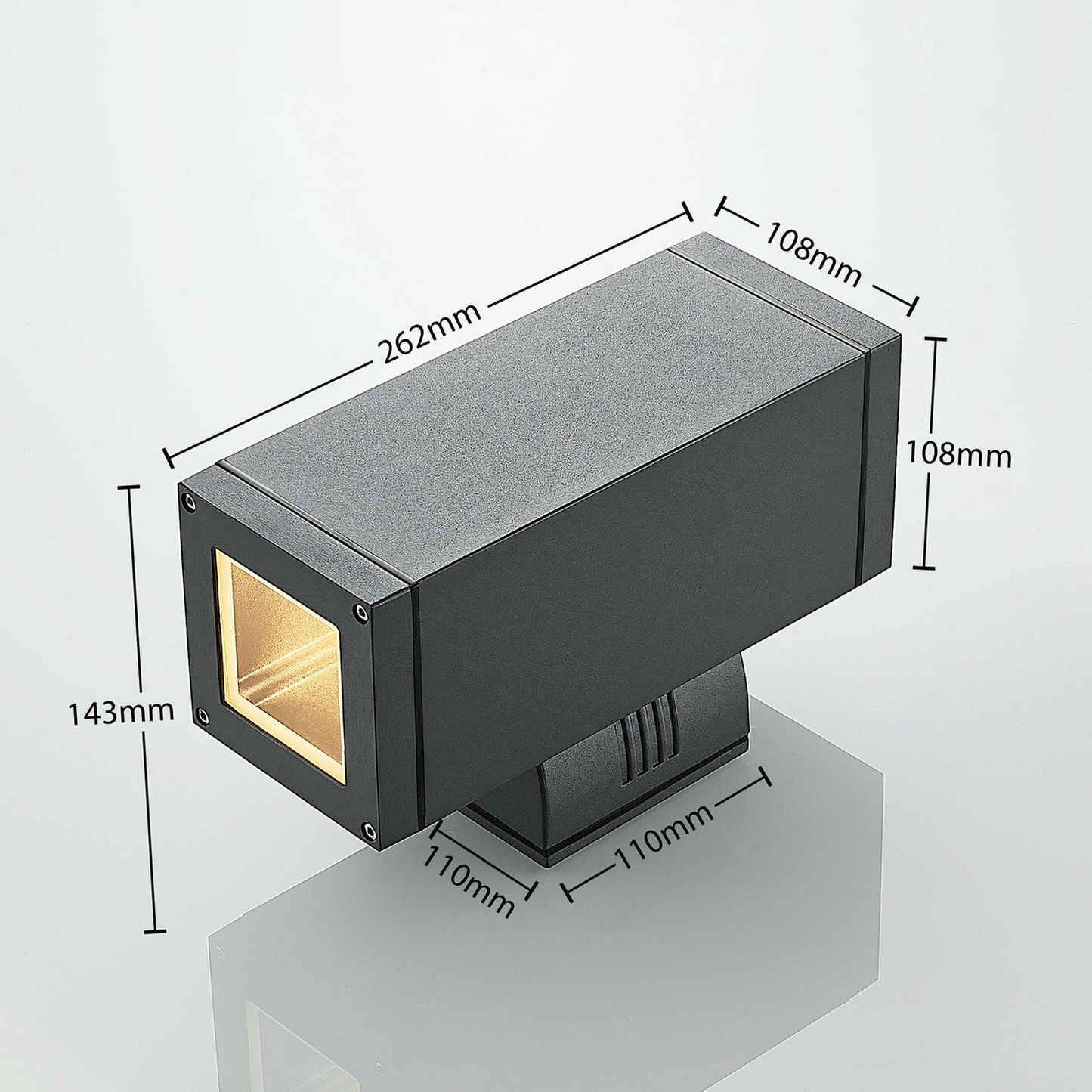 Lucande Stani Außenwandleuchte Wandleuchte Außenlampe 2-flammig E27 dunkelg715