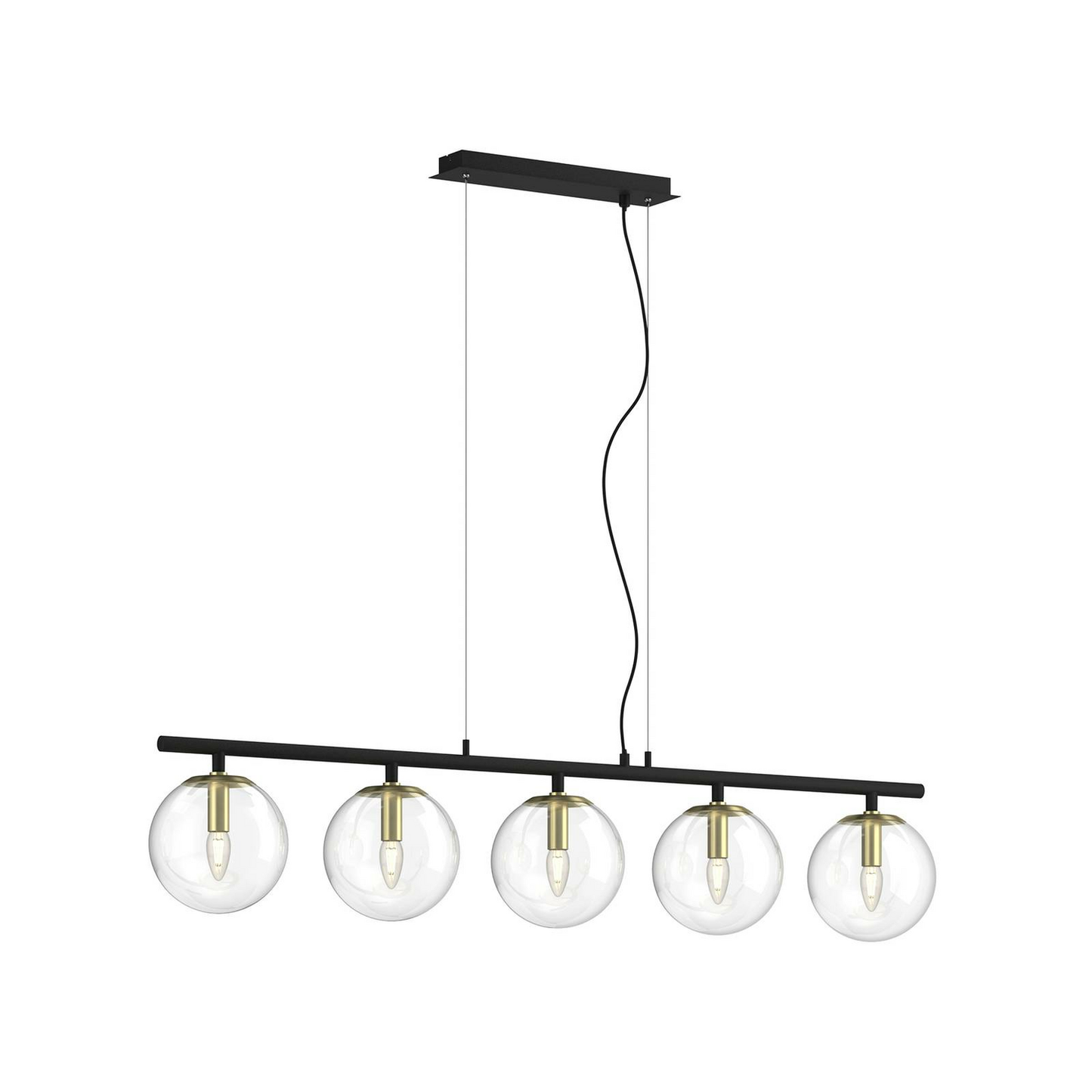 Lucande Sotiana Hängelampe Hängeleuchte Lampe Leuchte 5-flammig E14 Glas mess614