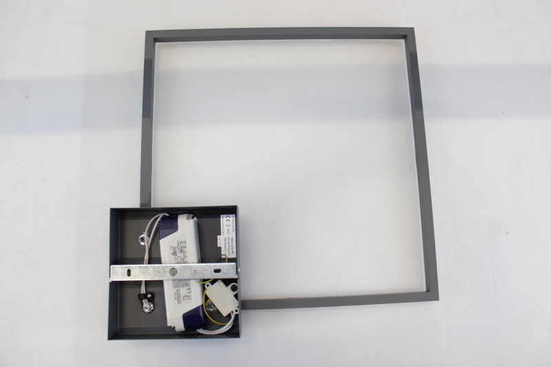 Fabas Luce LED-Deckenlampe Bard Deckenlampe Deckenlicht LED 42x42 cm anthrazit