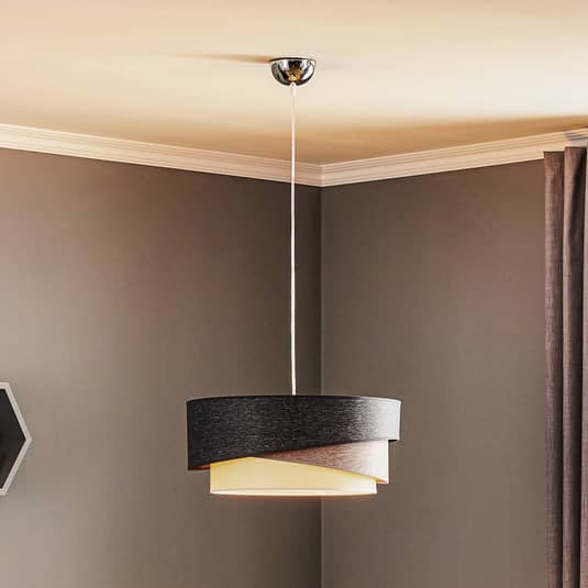 Hängeleuchte Kobo Hängelampe Lampe Leuchte Deckenlampe Deckenleuchte Stoffschirm