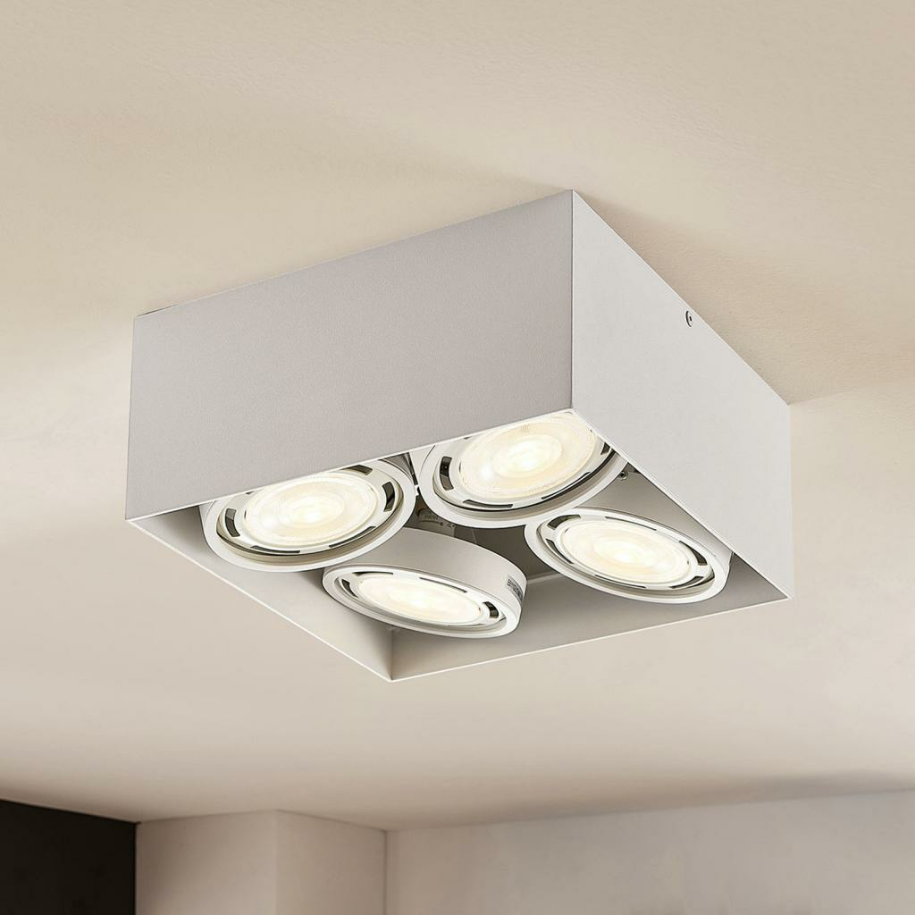 Arcchio LED-Downlight Deckenlampe Lampe Leuchte Rosalie dimmbar eckig 4-fl. weiß