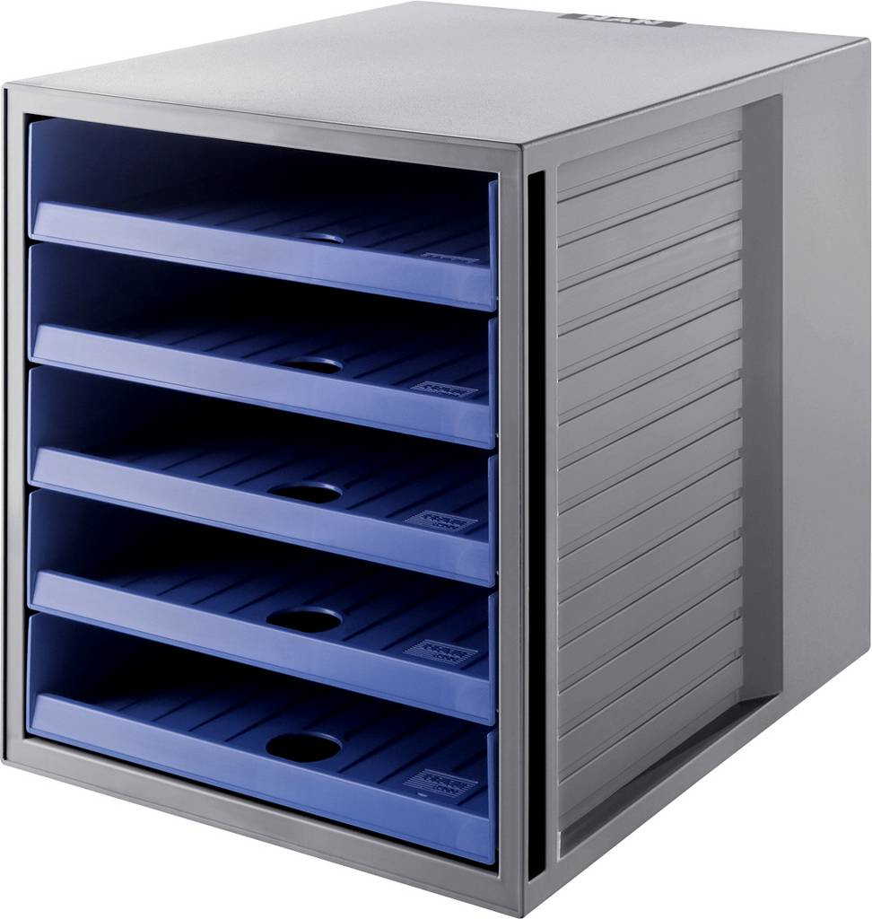 HAN Schubladenbox Grau DIN A4 Sortierablage Schubladenorganizer Aufbewahrungsbox