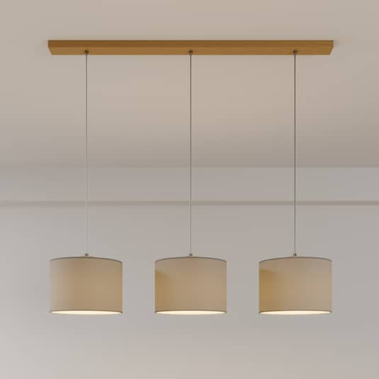 Euluna Hängeleuchte Hängelampe Lampe Leuchte Corralee grau dreiflammig30