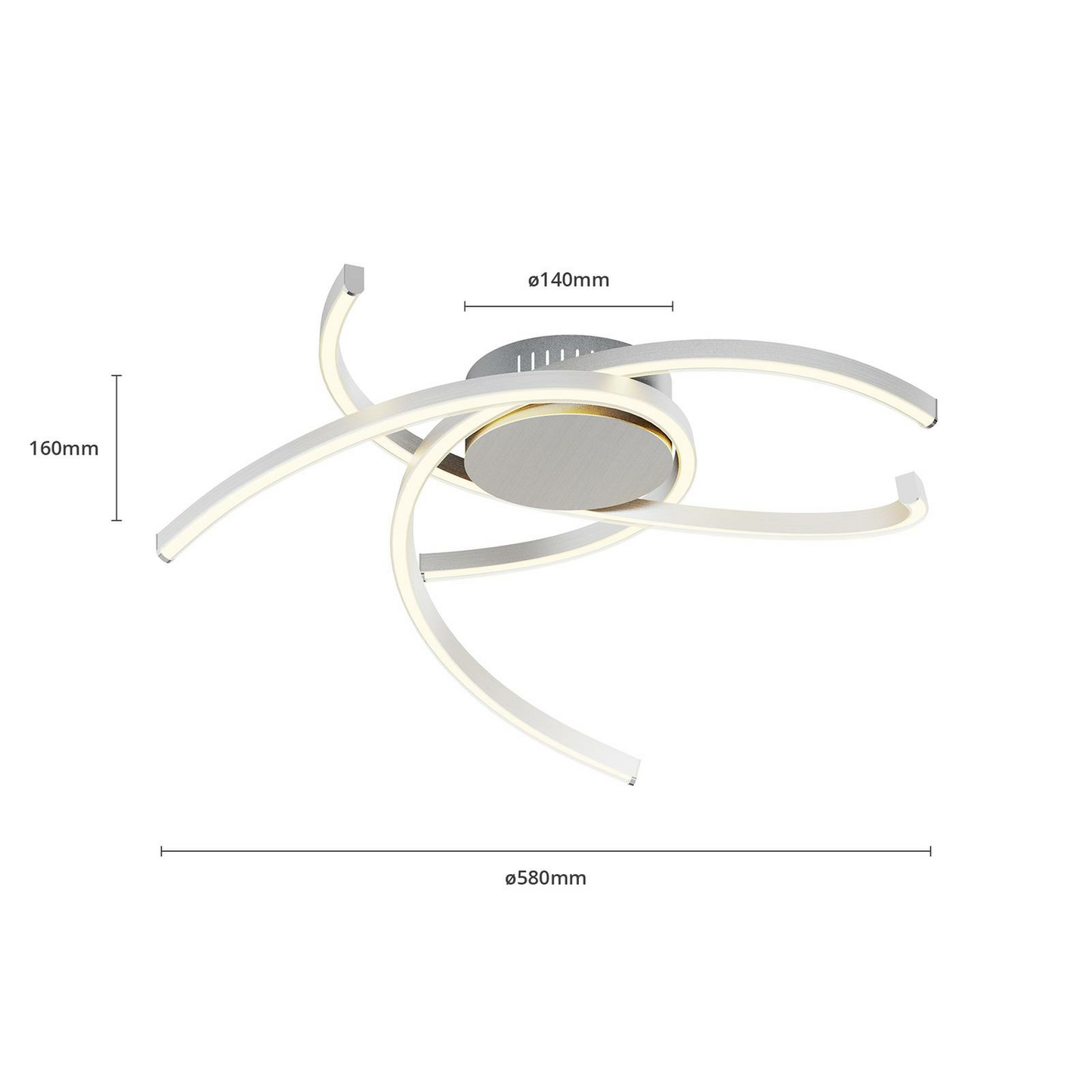 Lindby Katris LED-Deckenleuchte Deckenlampe Küchenlampe Lampe LED 19W alu