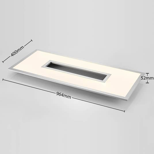 Lucande LED-Deckenlampe Durun Deckenlampe Lampe dimmbar CCT, eckig, 96 cm401