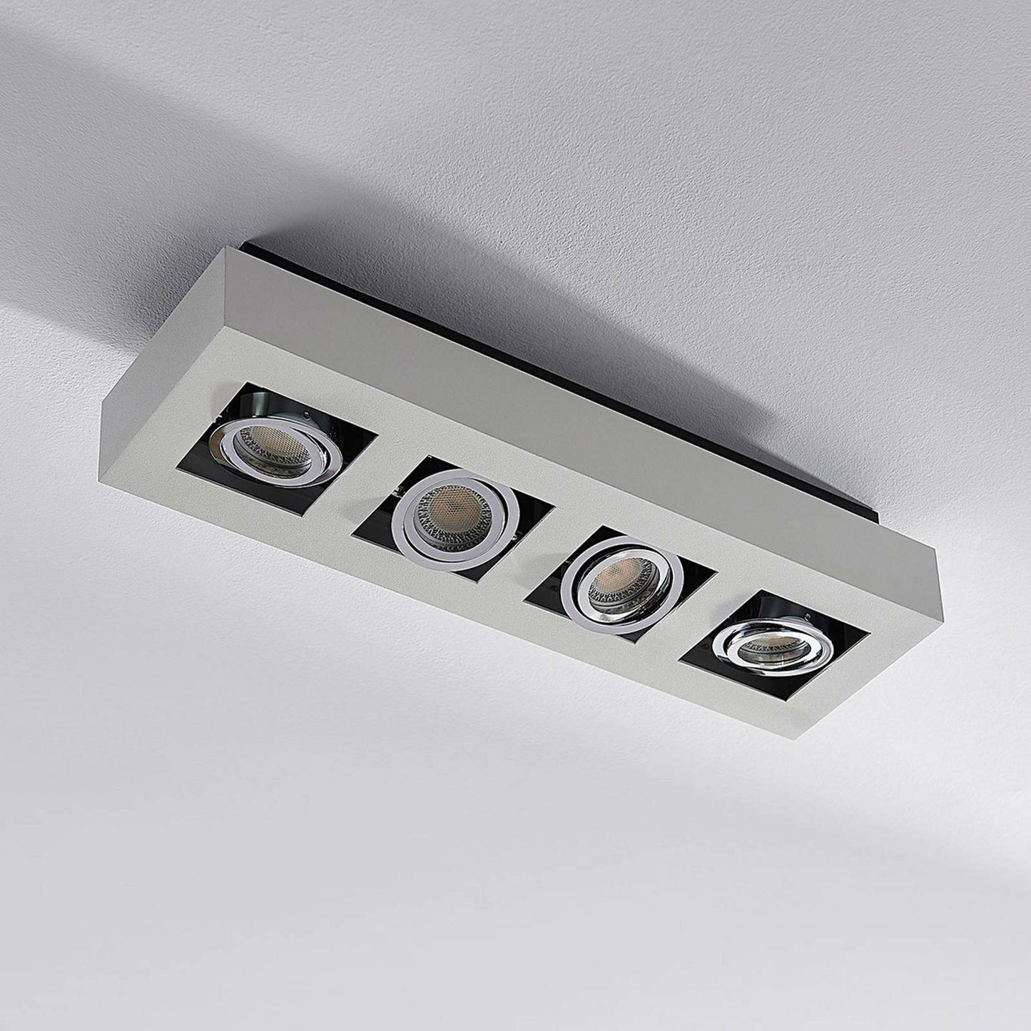 Arcchio Längliche LED-Deckenleuchte Vince Deckenlampe Lampe 4-flammig GU10 W637