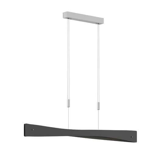 Lucande Lian LED-Hängelampe schwarz alu Deckenleuchte Pendelleuchte Deckenlampe