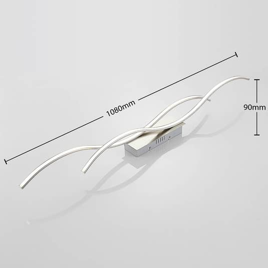 Lindby LED-Deckenleuchte Safia in Wellenform, zweiflammig Lampe Leuchte 27,5W