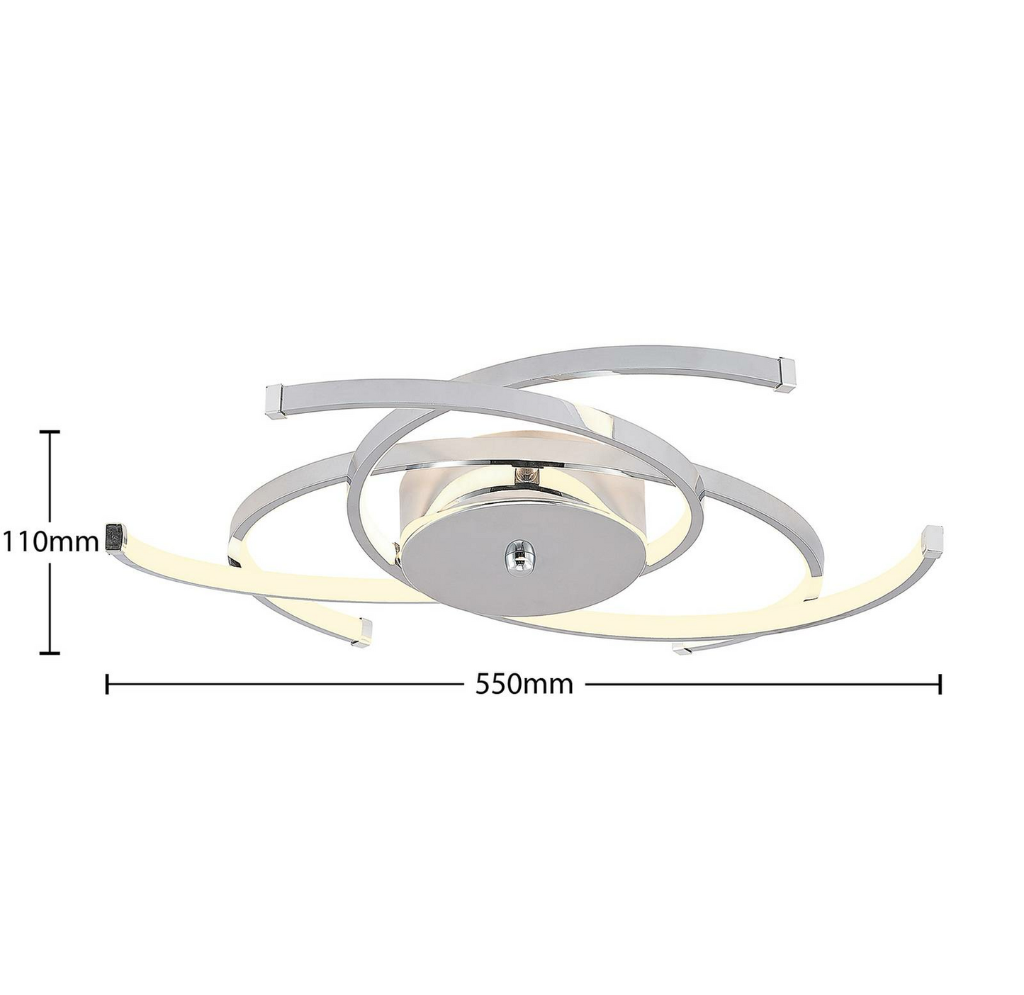 Lindby Omnika LED-Deckenleuchte Deckenlampe Leuchte Lampe Deckenlicht Chrom