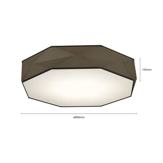 Euluna Deckenleuchte Deckenlampe Lampe Leuchte Kantoor New Ø 88cm schwarz