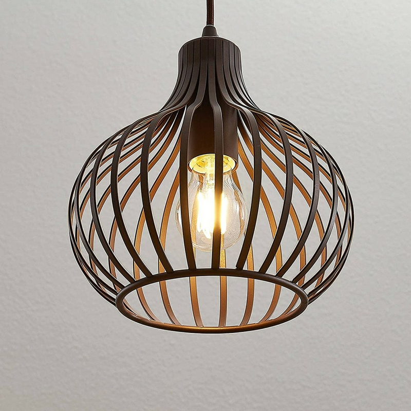 Lindby Frances Hängeleuchte Leuchte Lampe Hängeleuchte Esszimmerlampe braun 1-fl