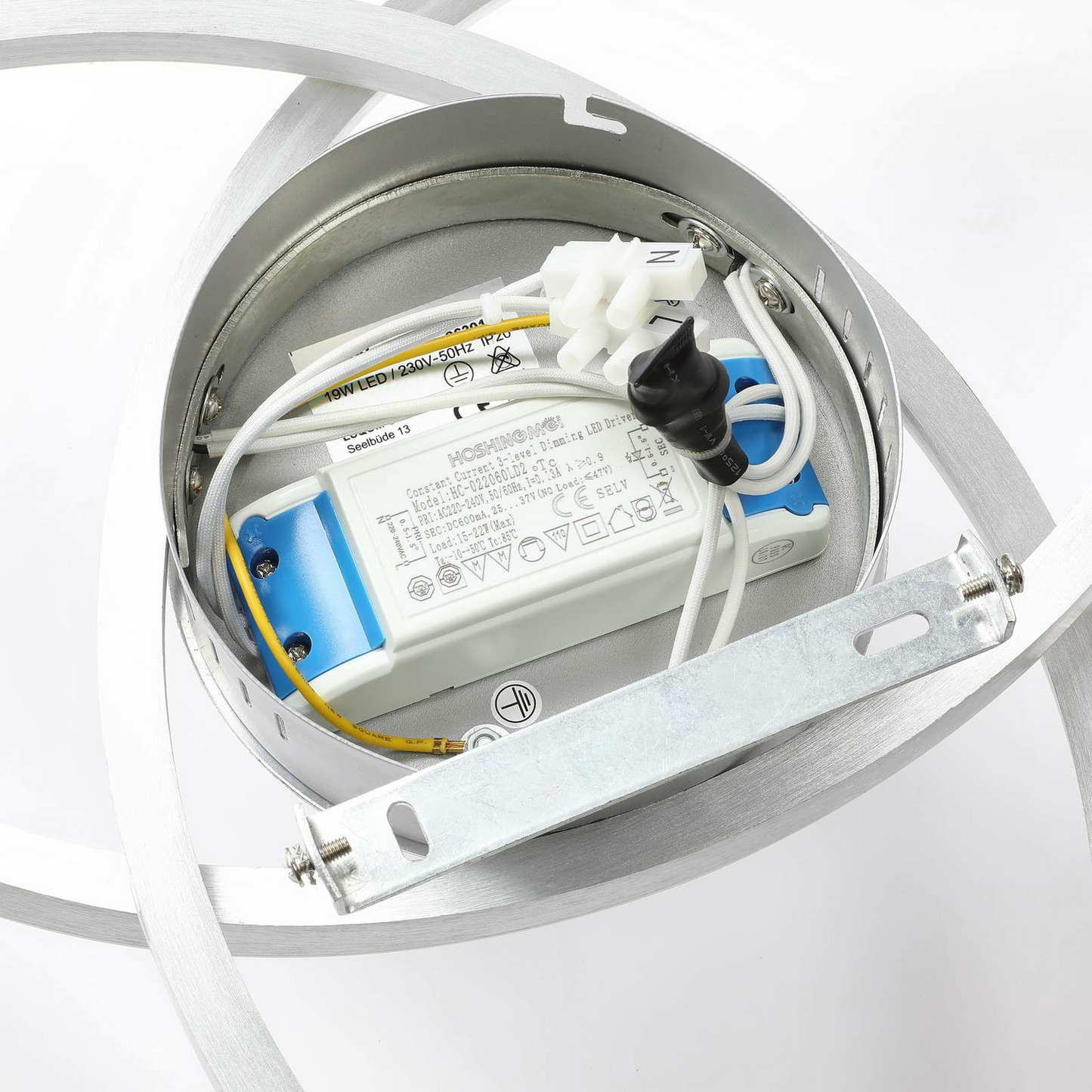 Lindby Katris LED-Deckenleuchte Deckenlampe Küchenlampe Lampe LED 19W alu