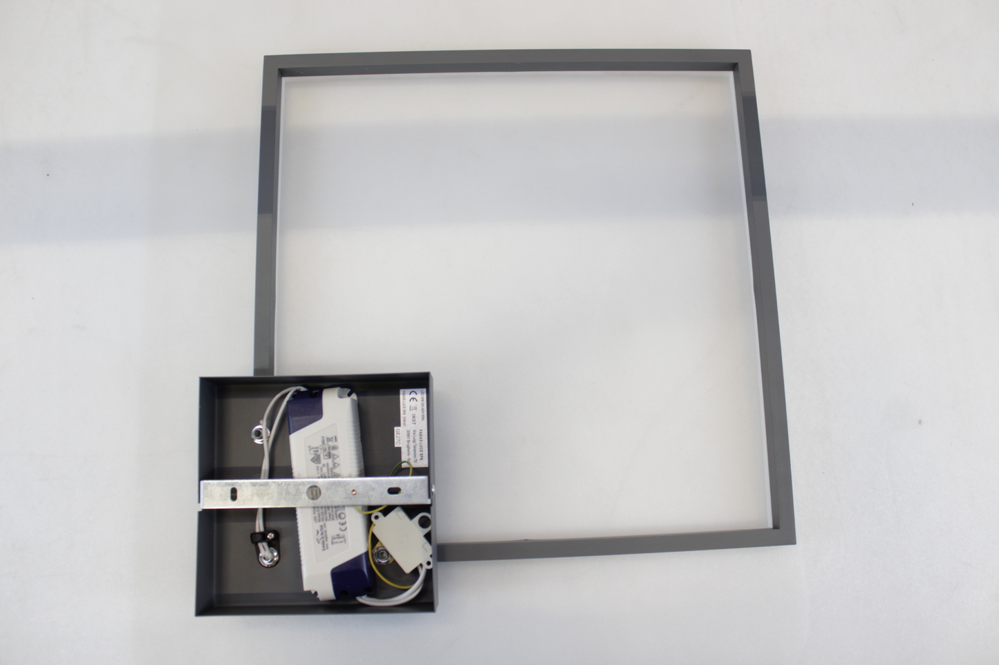 Fabas Luce LED-Deckenleuchte Bard Deckenlampe Deckenlicht LED 42x42 cm anthrazit