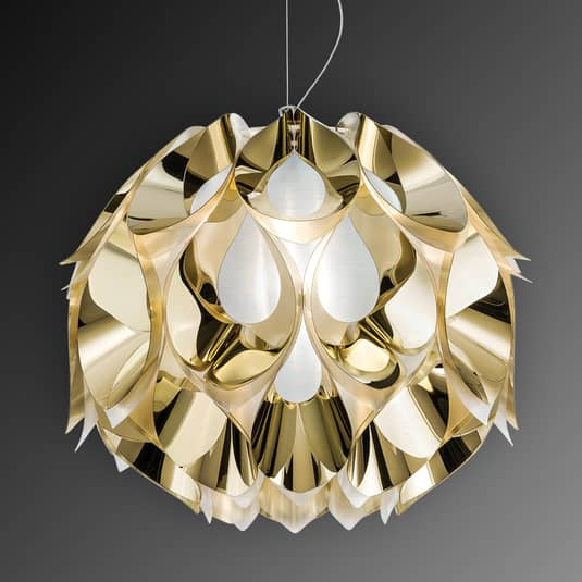 Slamp Flora Design-Hängeleuchte Hängelampe Leuchte Lampe gold 50 cm IP20 E27