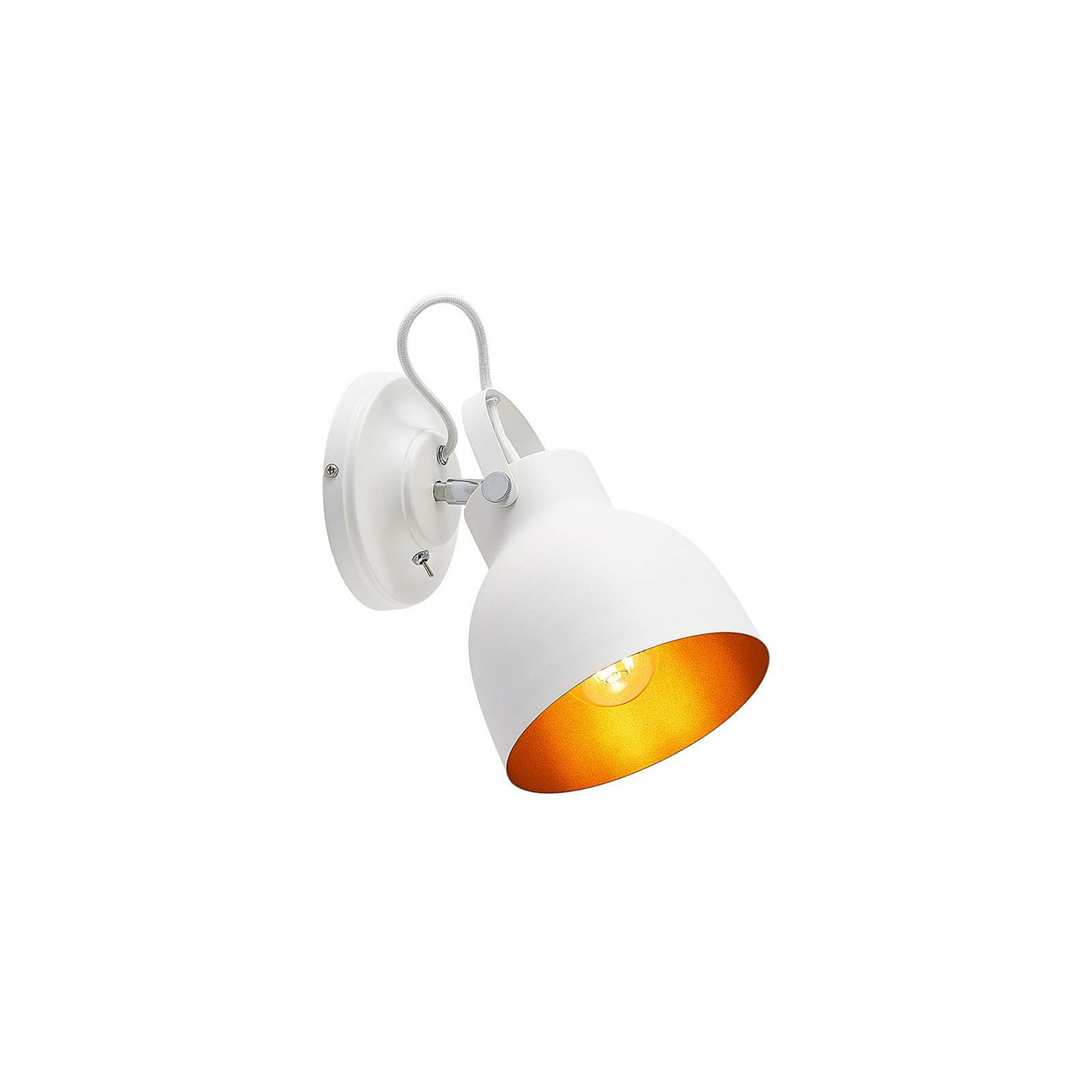 Lindby Adirta Metallwandleuchte Wandleuchte Wandleuchte Lampe Leuchte E27 Weiß