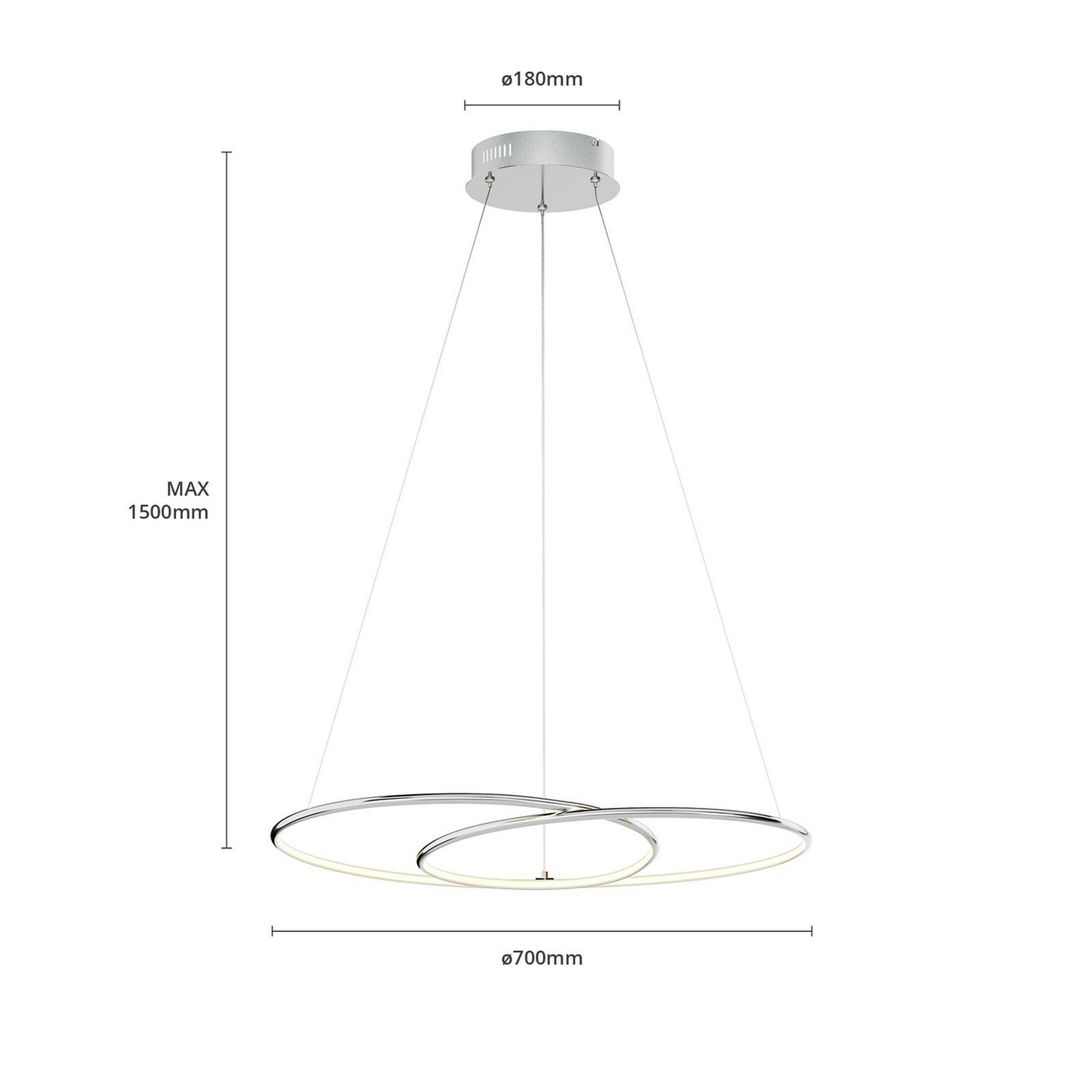 Lindby Lucy LED-Hängeleuchte Pendellampe Hängelampe Leuchte Lampe 70cm LED ch215